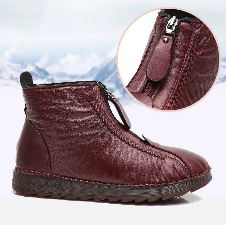 Non-slip ankle boots in synthetic leather: elegance and safety for everyday use